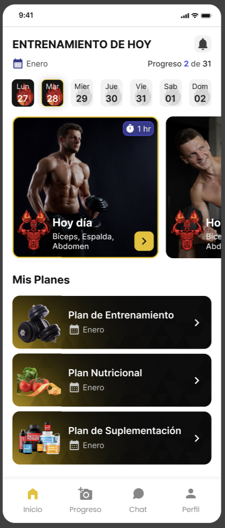 Captura BodyMentor — Fitness y Bienestar Personalizado