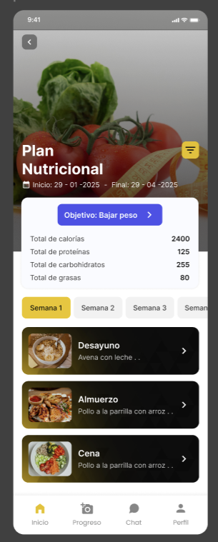 Captura BodyMentor — Fitness y Bienestar Personalizado
