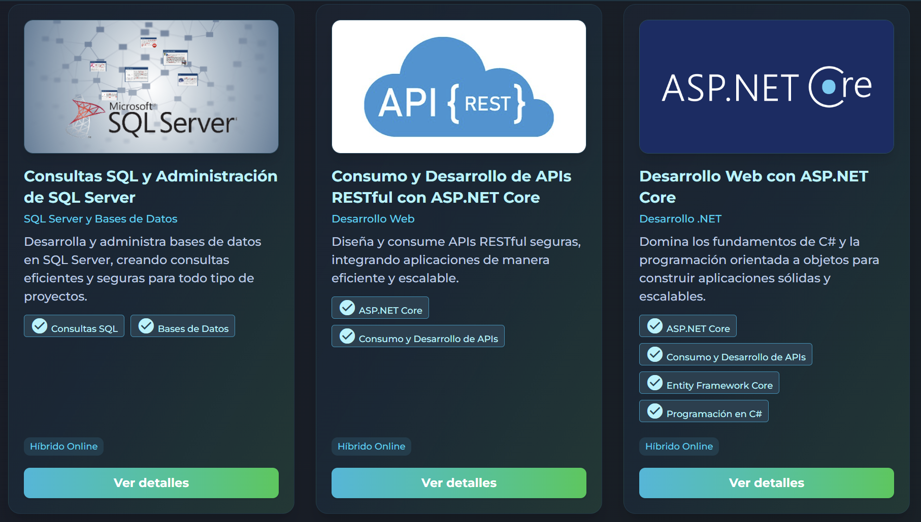 Captura ZeroOneNext — Plataforma de capacitación